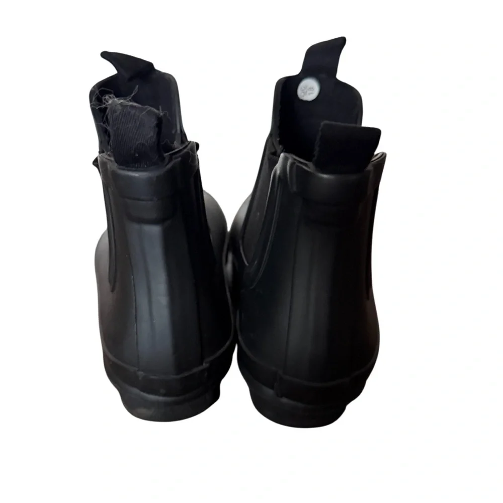 Hunter Matte Kids Original Black Mini Chelsea Boots-Size 2